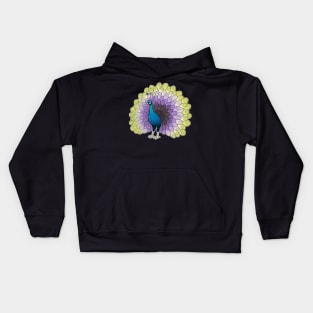 Non-Binary Pride Peacock Kids Hoodie